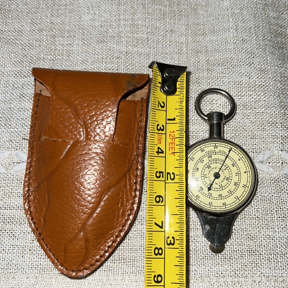 Vintage German Map Wheel, Leather Pouch, Nautical, Statute, Inch/Miles,Cent/Kilo - Picture 11 of 14
